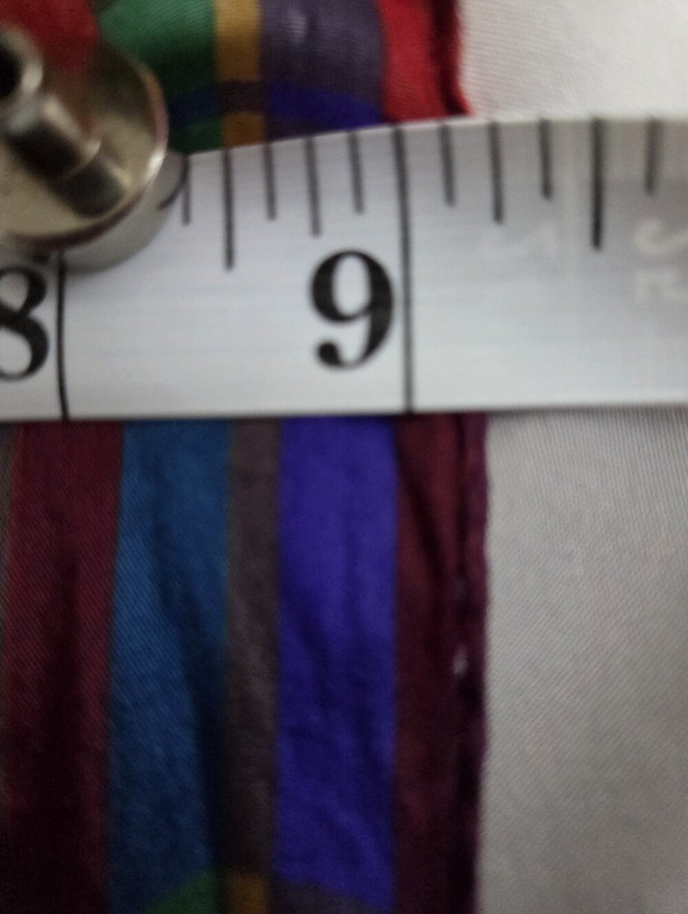 Multicolor Plaid Rectangular Silk Scarf - Picture 3 of 4